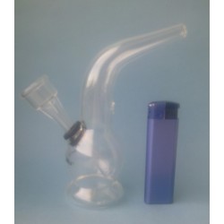 Mini bong m bøjet sugerør ca 14 cm