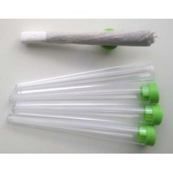 Plastic tube/beholder med P-plads