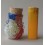 Farvet glasdåse/ beholder med prop