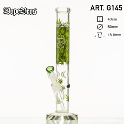 Bong Glass Dope Bros - H:43cm- Ø: 50mm-SG:18.8mm-ice noches
