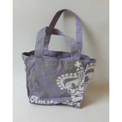 Purple Canvas taske med tryg
